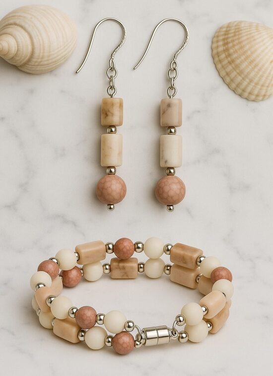 Dabīgo pērļu rotu komplekts "Dabas pērles"